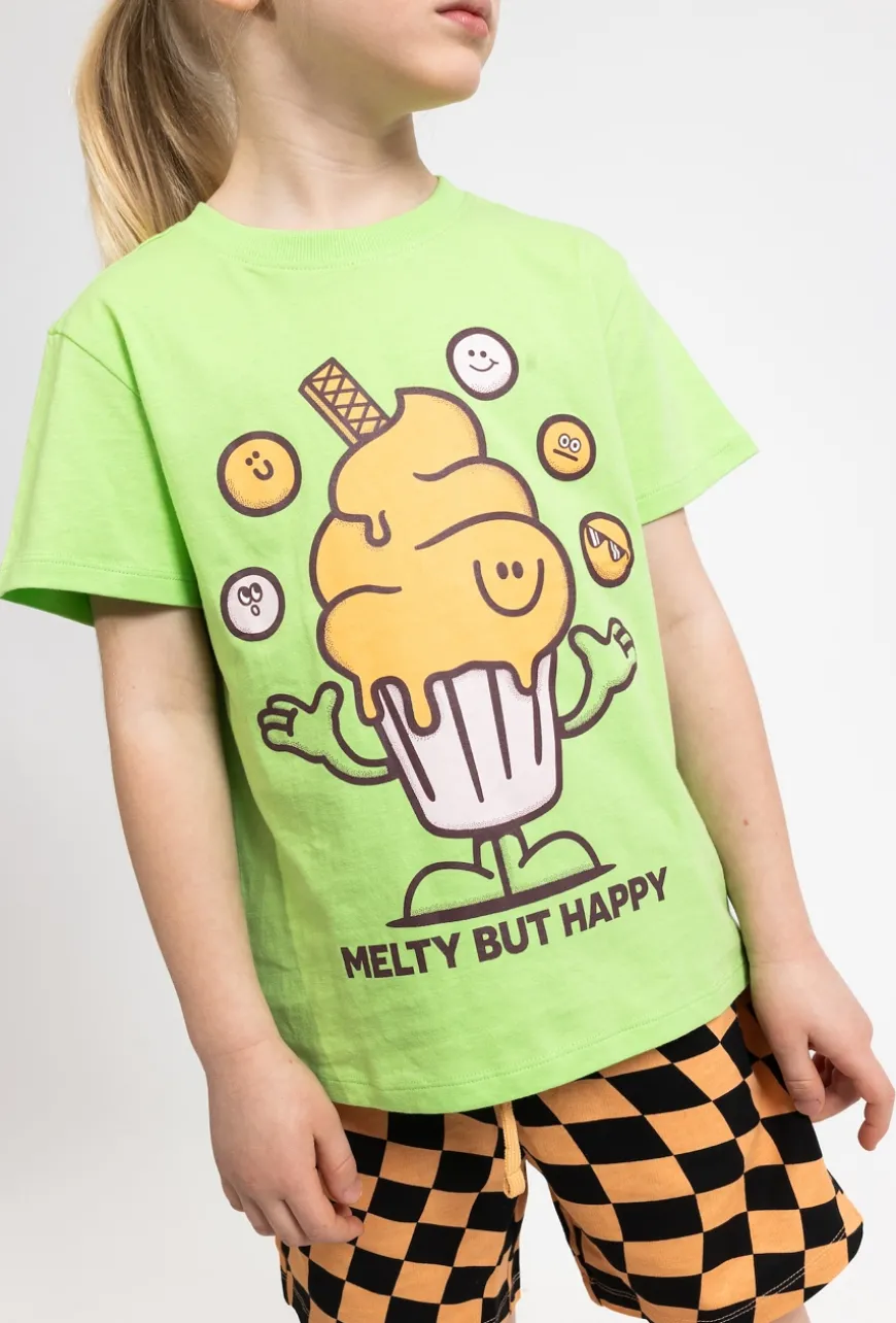 Koszulka chłopięca z nadrukiem lodów "Melty But Happy"
