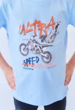Koszulka chłopięca z nadrukiem motocykla