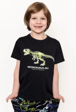 Koszulka dla chłopca - neonowy dinozaur - 5.10.15.