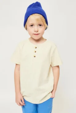 Koszulka henley - ecru