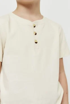Koszulka henley - ecru