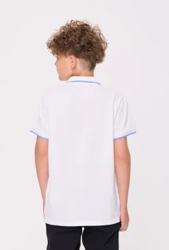 Koszulka polo chłopięca z dzianiny pique
