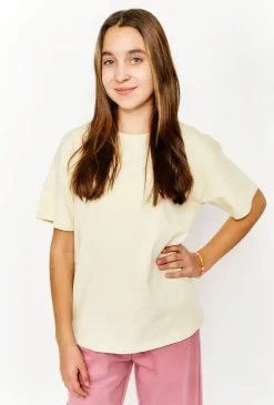 Kremowy t-shirt - basic