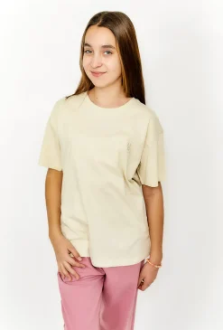 Kremowy t-shirt - basic
