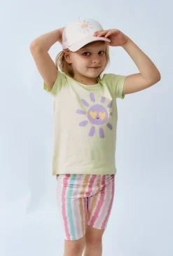 Krótkie legginsy w kolorowe pasy