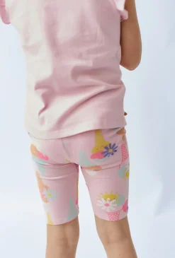 Krótkie legginsy z kolorowym nadrukiem