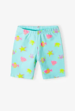 Legginsy 1/2 dla dziewczynki – w morskie wzory