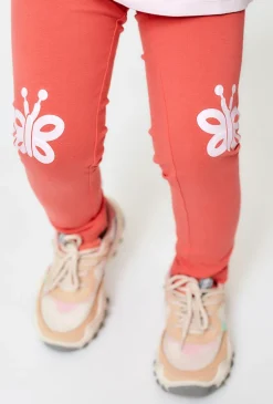 Legginsy dla dziewczynki z nadrukiem motylków