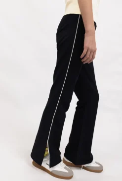 Legginsy dziecięce flare (dzwony) z lamówką i rozcięciami