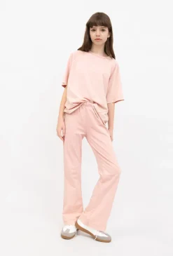 Legginsy dziewczęce flare z efektem sprania
