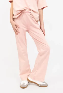 Legginsy dziewczęce flare z efektem sprania