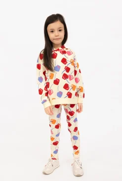 Legginsy dziewczęce w czereśnie