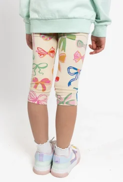 Legginsy dziewczęce 3/4 w kokardy