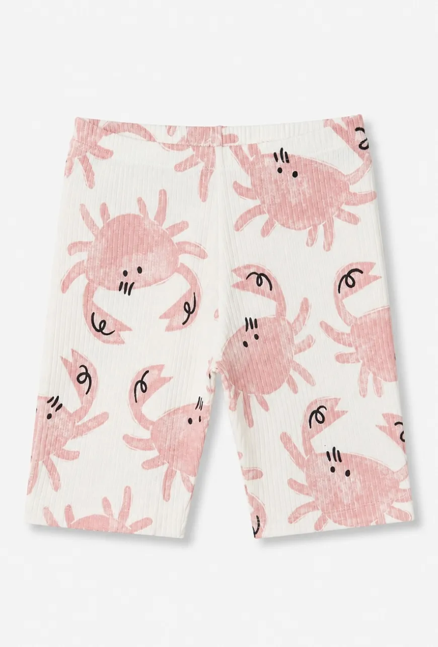 Legginsy dziewczęce 1/2 w kraby