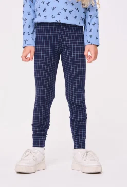 Legginsy dziewczęce w kratkę