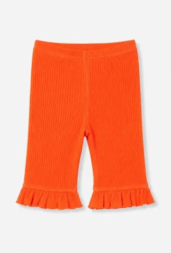 Legginsy dziewczęce 1/2 z falbanką