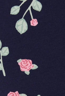 Legginsy dziewczęce z kwiatowym lampasem