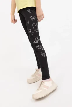 Legginsy dziewczęce z motylami