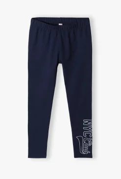 Legginsy dziewczęce z nadrukiem „NYC Club”