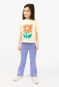 Legginsy flare z bawełny