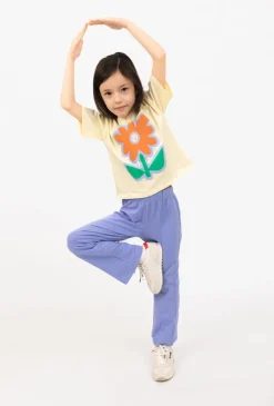 Legginsy flare z bawełny