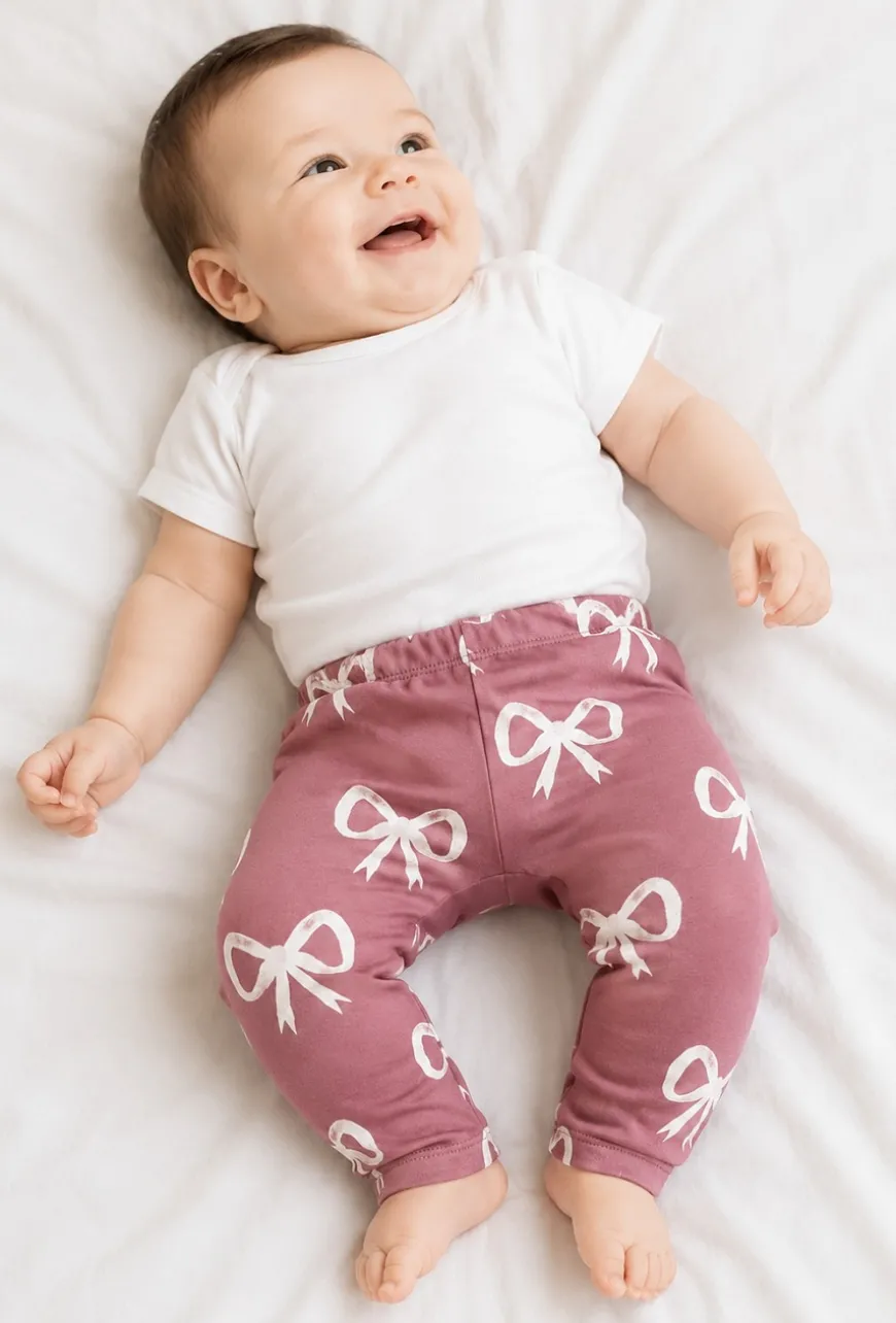 Legginsy niemowlęce w kokardki - 5.10.15.