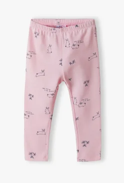 Legginsy niemowlęce w króliczki