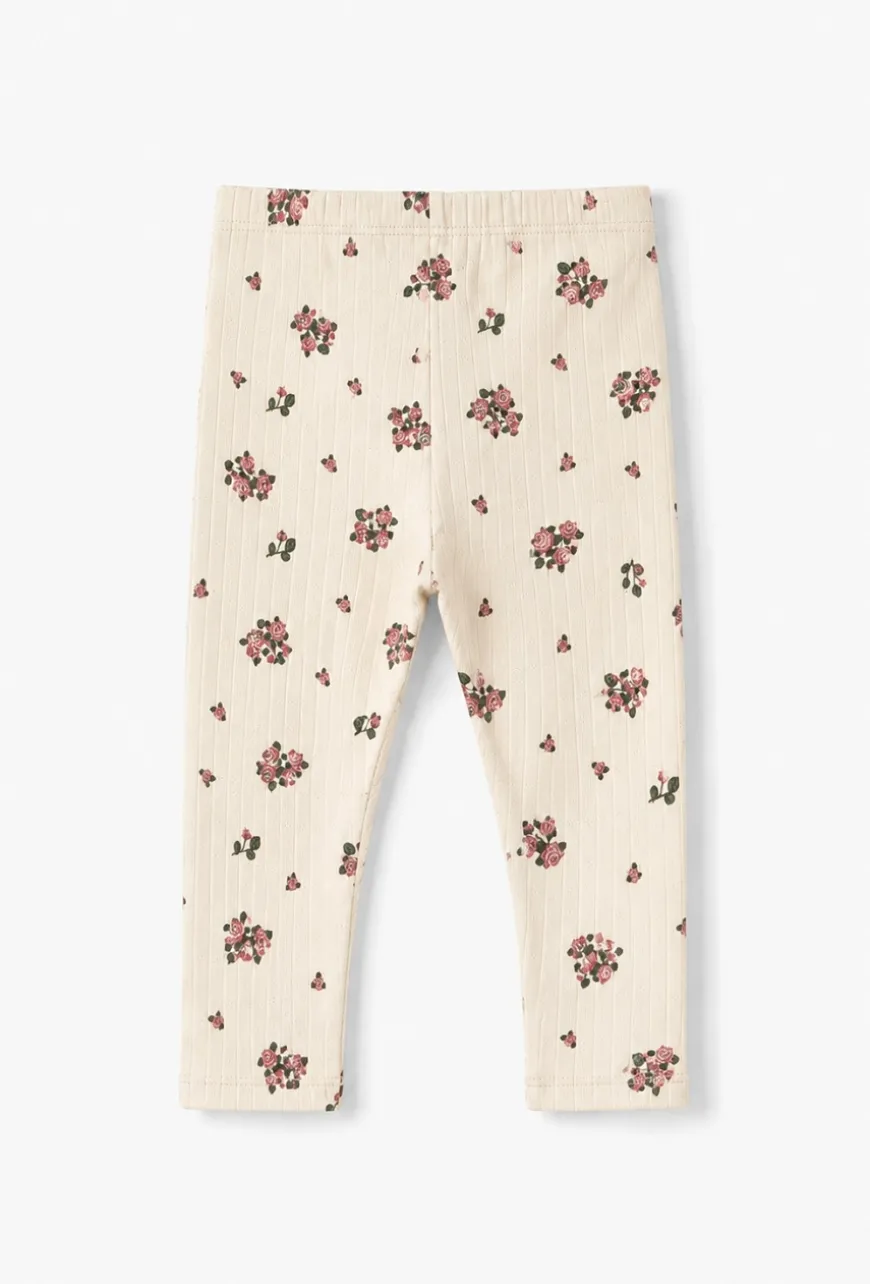 Legginsy niemowlęce w róże