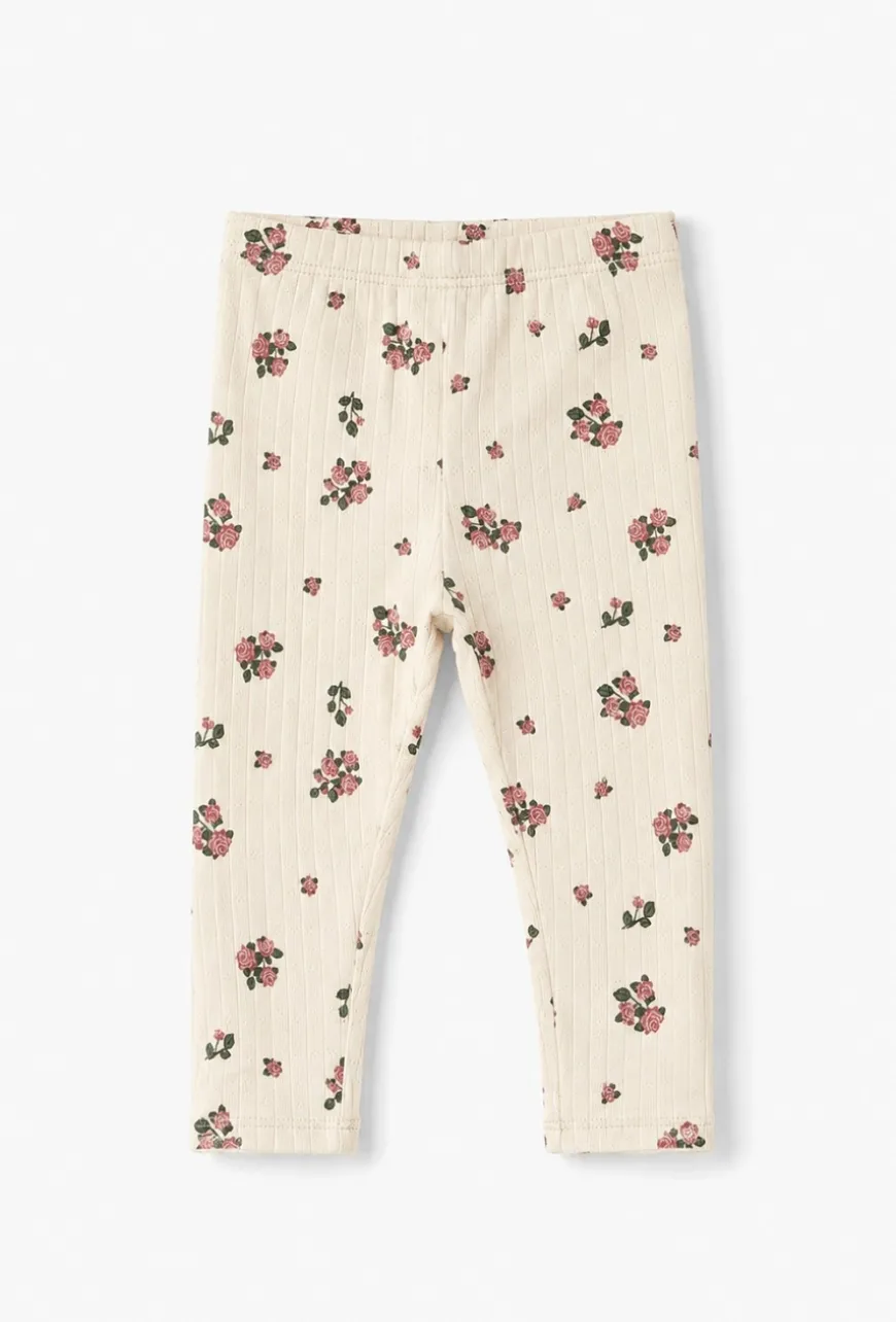 Legginsy niemowlęce w róże