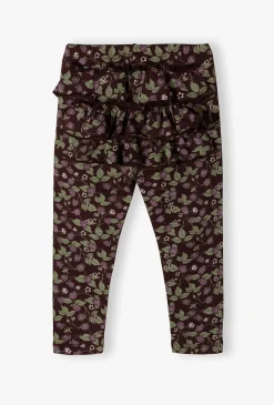 Legginsy niemowlęce z falbanką