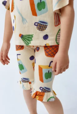 Legginsy rybaczki z falbanką