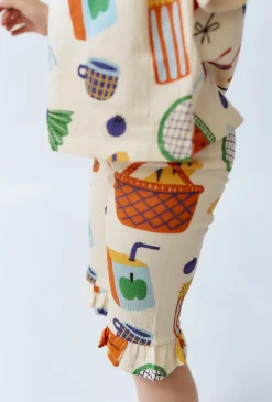 Legginsy rybaczki z falbanką