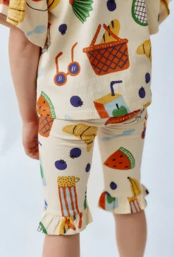 Legginsy rybaczki z falbanką