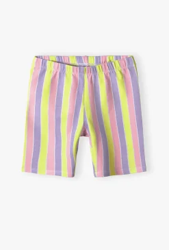 Legginsy w kolorowe paski dla dziewczynki