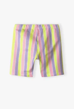 Legginsy w kolorowe paski dla dziewczynki