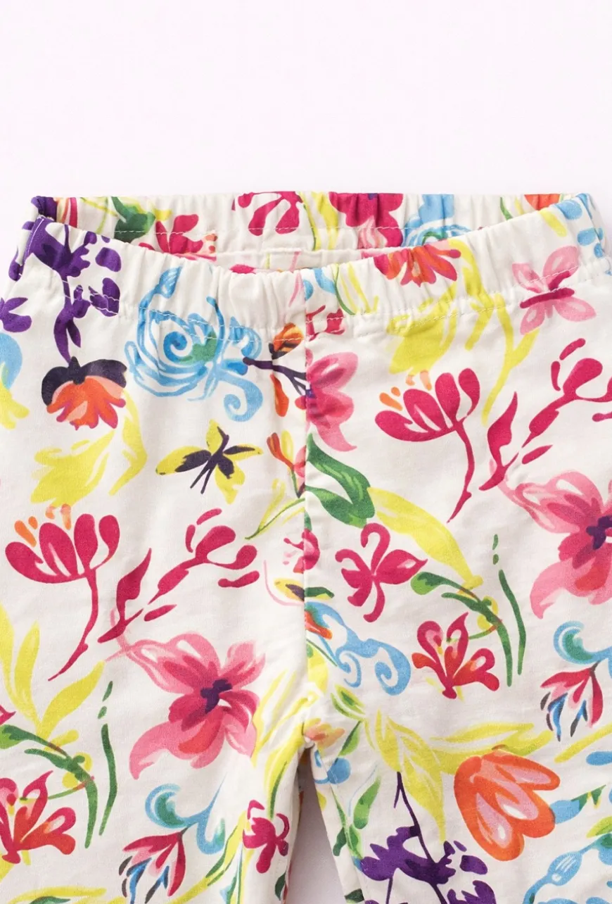 Legginsy w kwiaty dla dziewczynki