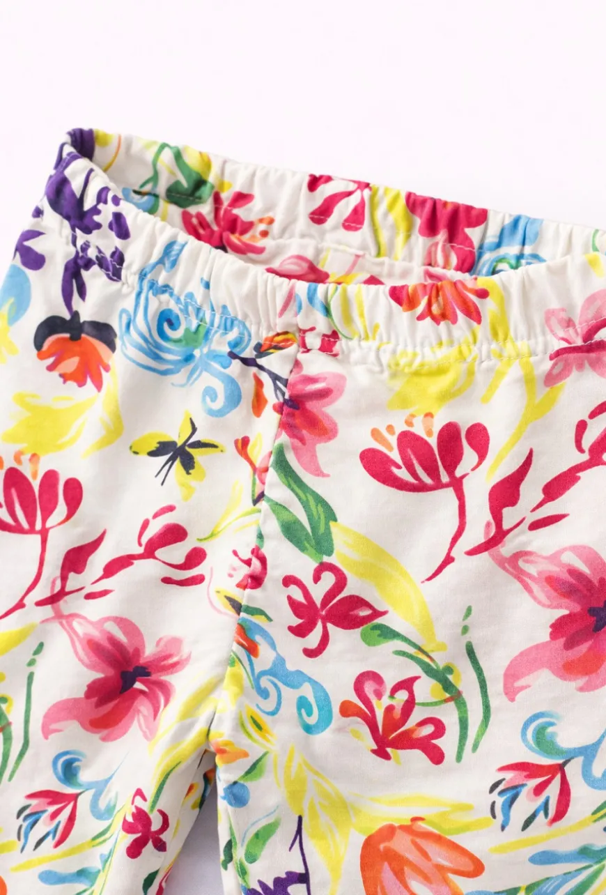 Legginsy w kwiaty dla dziewczynki
