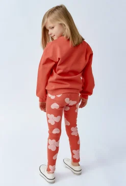 Legginsy w różowe serduszka