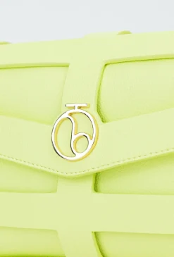 Limonkowa torebka crossbody NOBO z efektowną klapą