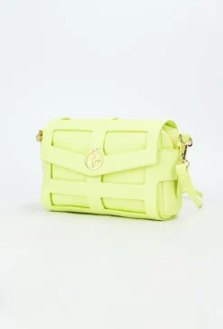 Limonkowa torebka crossbody NOBO z efektowną klapą