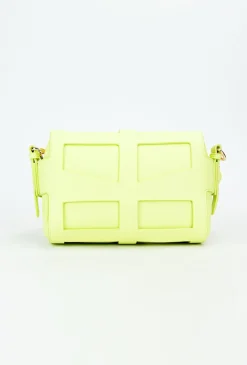 Limonkowa torebka crossbody NOBO z efektowną klapą