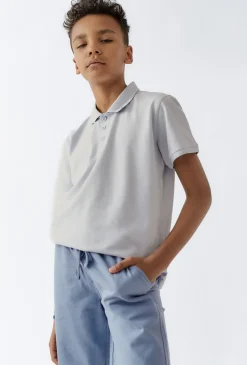 Niebieska koszulka polo