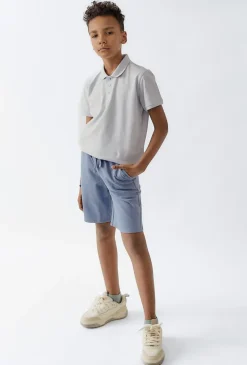 Niebieska koszulka polo
