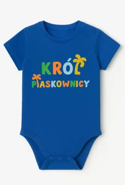 Niebieskie body z krótkim rękawem