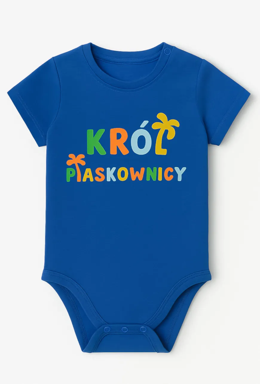 Niebieskie body z krótkim rękawem