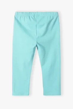 Niebieskie legginsy dziewczęce 3/4 - 5.10.15.