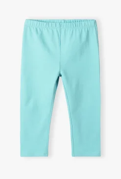 Niebieskie legginsy dziewczęce 3/4 - 5.10.15.
