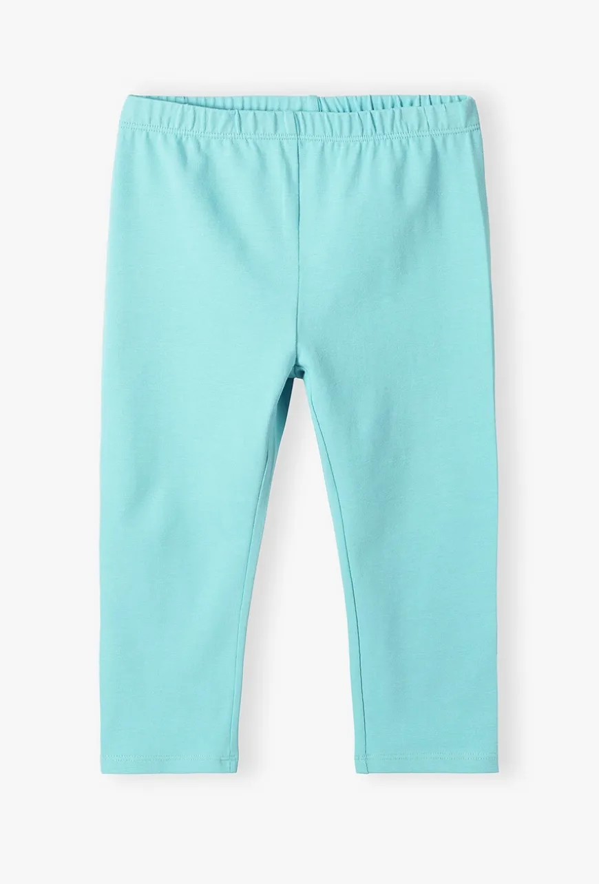 Niebieskie legginsy dziewczęce 3/4 - 5.10.15.