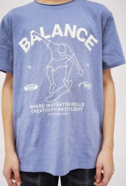 Niebieski t-shirt chłopięcy z nadrukiem - Balance