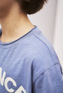 Niebieski t-shirt chłopięcy z nadrukiem - Balance